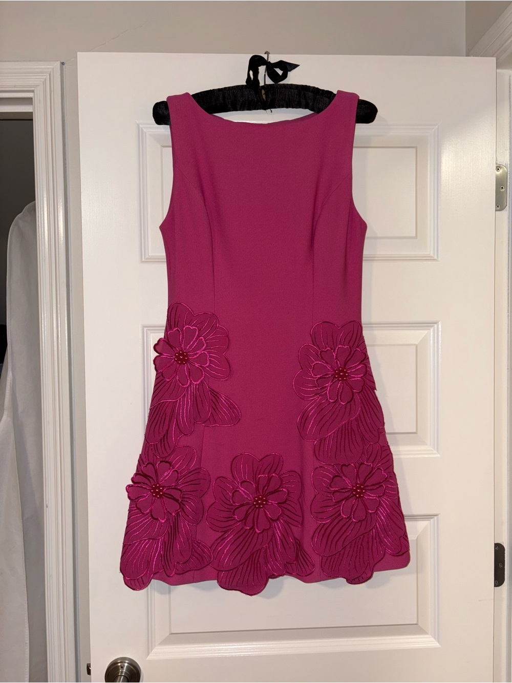Elliatt Fuchsia Floral Appliqué Mini Dress